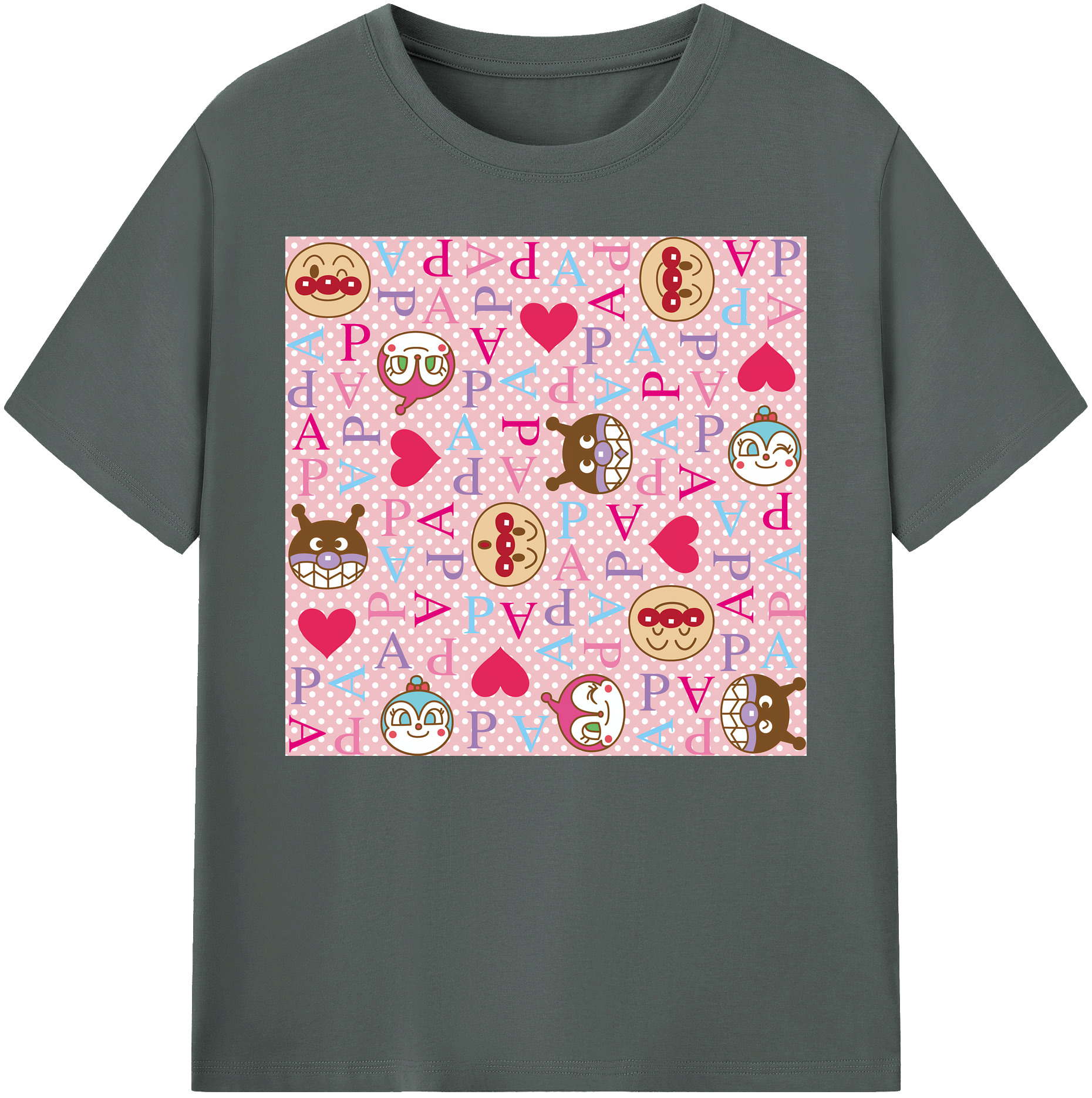 （画像用） アンパンマン Anpanman 綿100％ メンズ半袖Tシャツ｜肌触りやわらか＆通気性